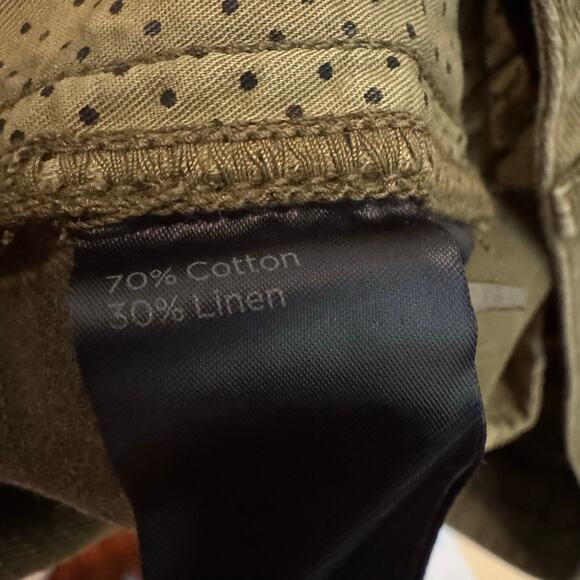 Flint and Tinder Shorts Cotton Linen Blend Green Size 36 Summer Classic Preppy - Picture 9 of 9